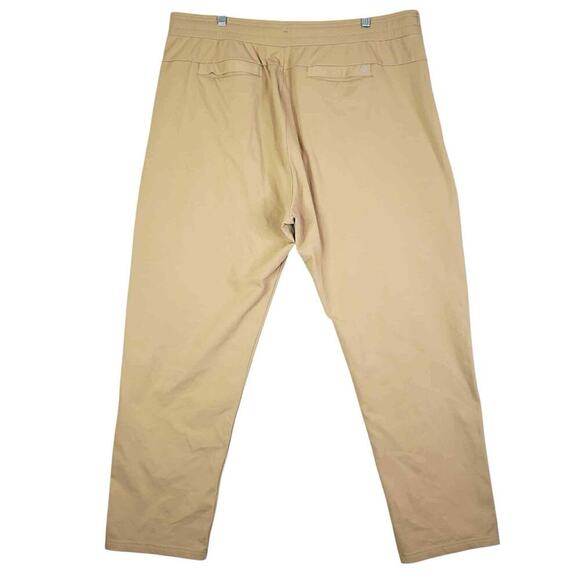 Public Rec Pants Mens Size 42x32 Performance Chino Beige Tan Straight Flat Front - Picture 2 of 9
